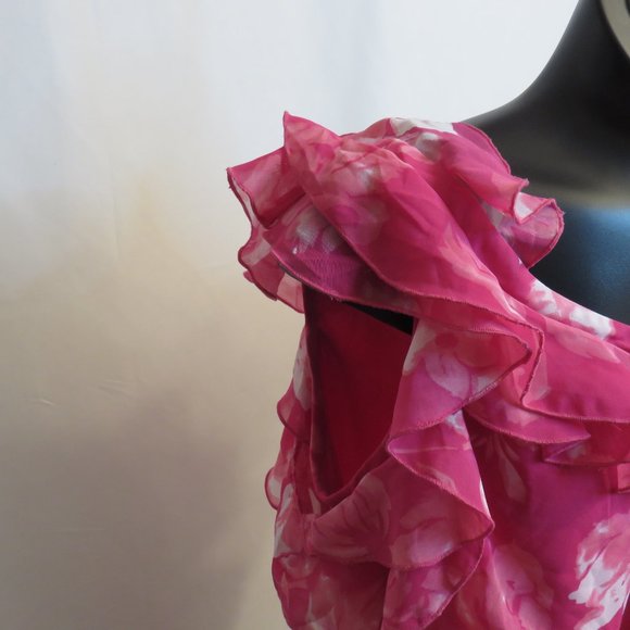 Together (Sears):  Pink Blouse with Flowers - Picture 2 of 8